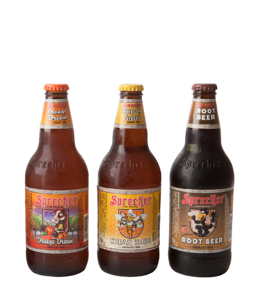bottled sprecher soda